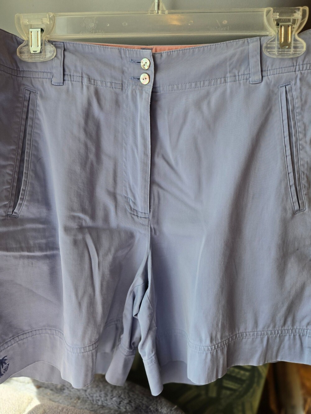 Tommy Bahama Periwinkle Blue Button-Front Bermuda Shorts